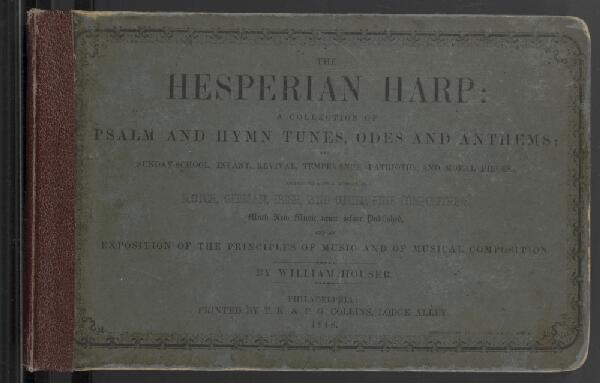 First page of The Hesperian Harp