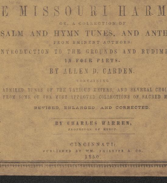 First page of The Missouri Harmony