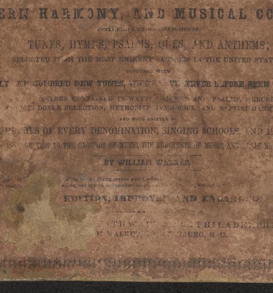 First page of The Southern Harmony, and Musical Companion