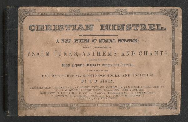 First page of The Christian Minstrel