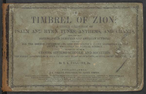 First page of The Timbrel of Zion