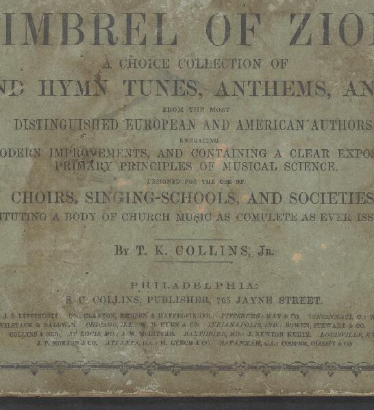 First page of The Timbrel of Zion