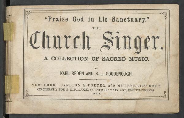 First page of The Church Singer