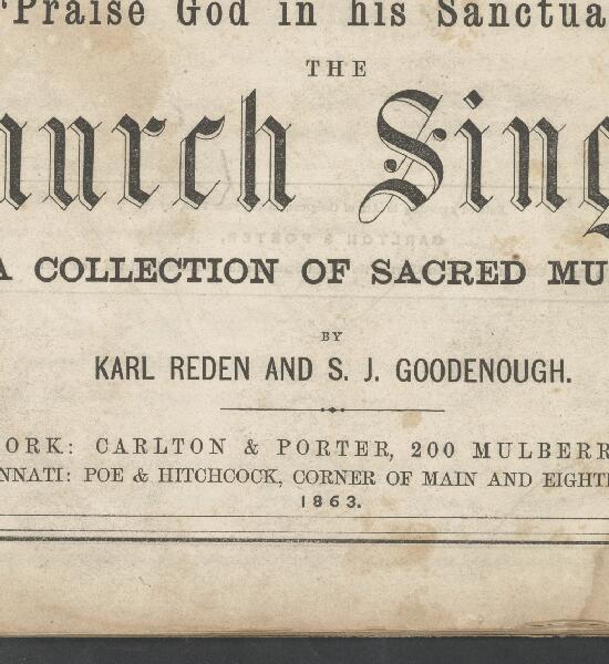 First page of The Church Singer