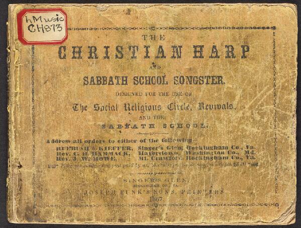First page of The Christian Harp and Sabbath School Songster