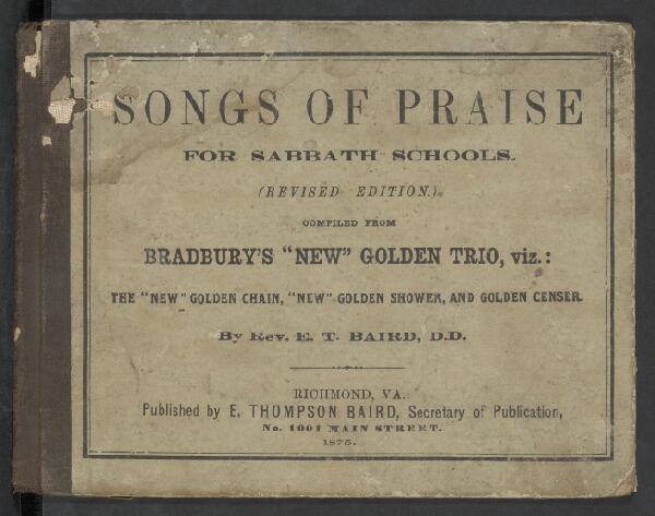 First page of Songs of Praise