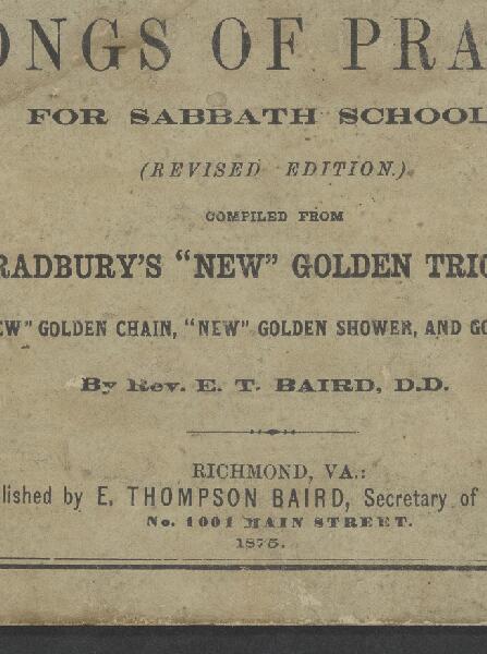 First page of Songs of Praise