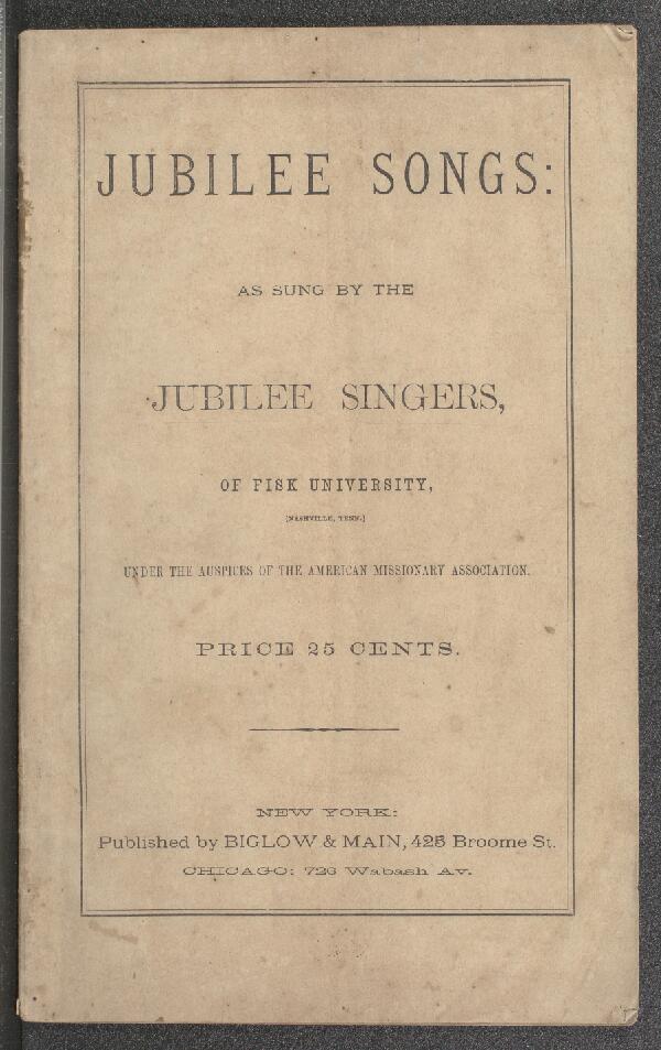 First page of Jubilee Songs