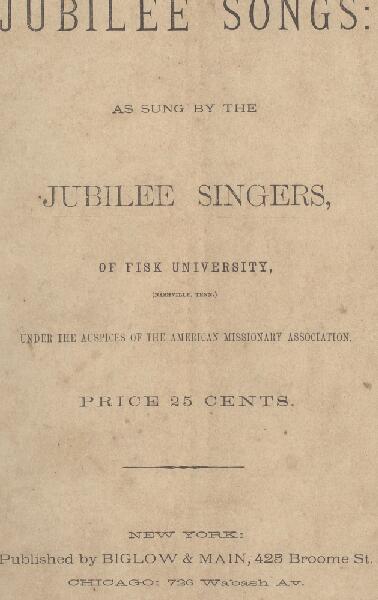 First page of Jubilee Songs