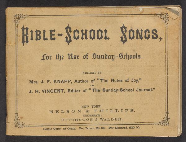 First page of Bible School Songs