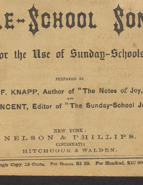 First page of Bible School Songs