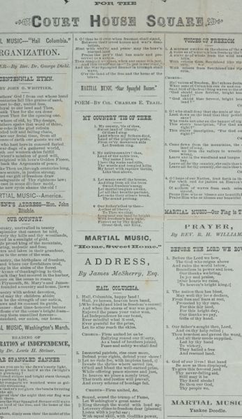 Programme for the Court House Square