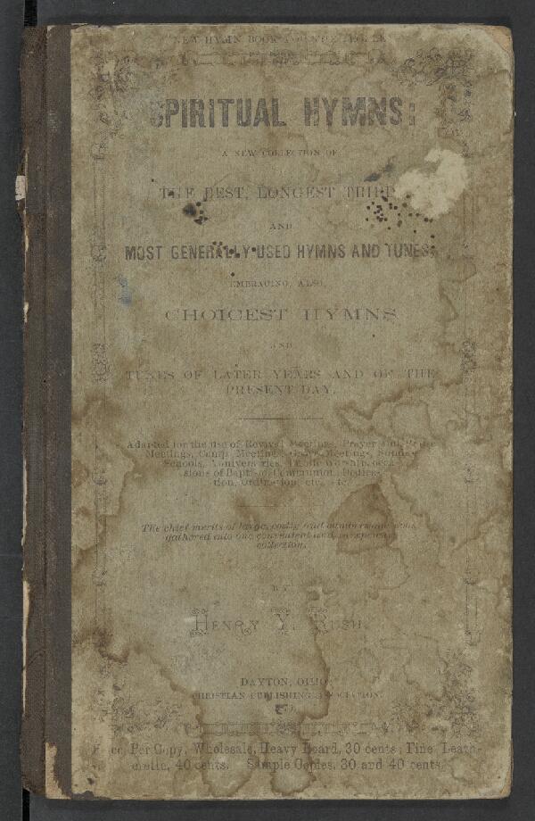 First page of Spiritual Hymns