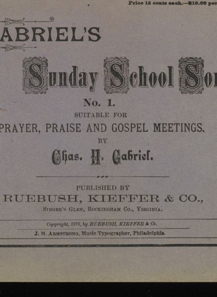 Gabriel's Sunday-School Songs No. 1