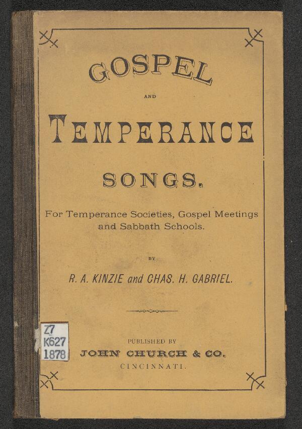 First page of Gospel and Temperance Songs