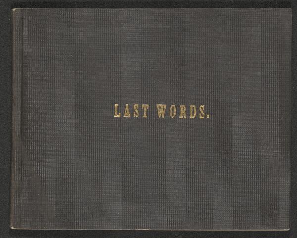 First page of Last Words