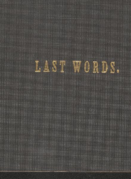 First page of Last Words