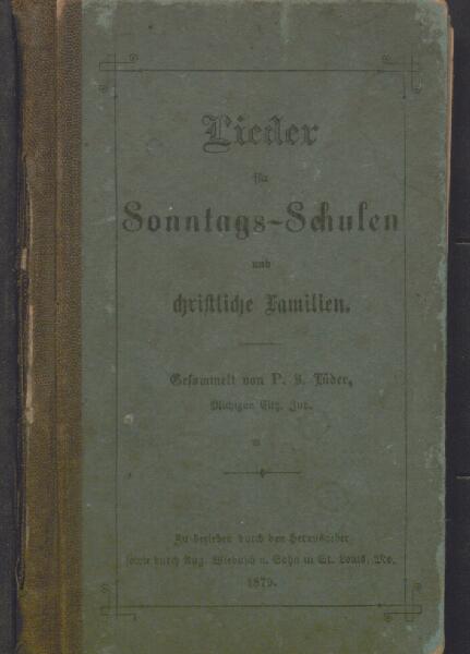 First page of Lieder für Sonntags-Schulen und christliche Familien