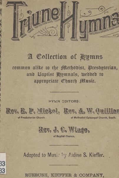 First page of Triune Hymnal