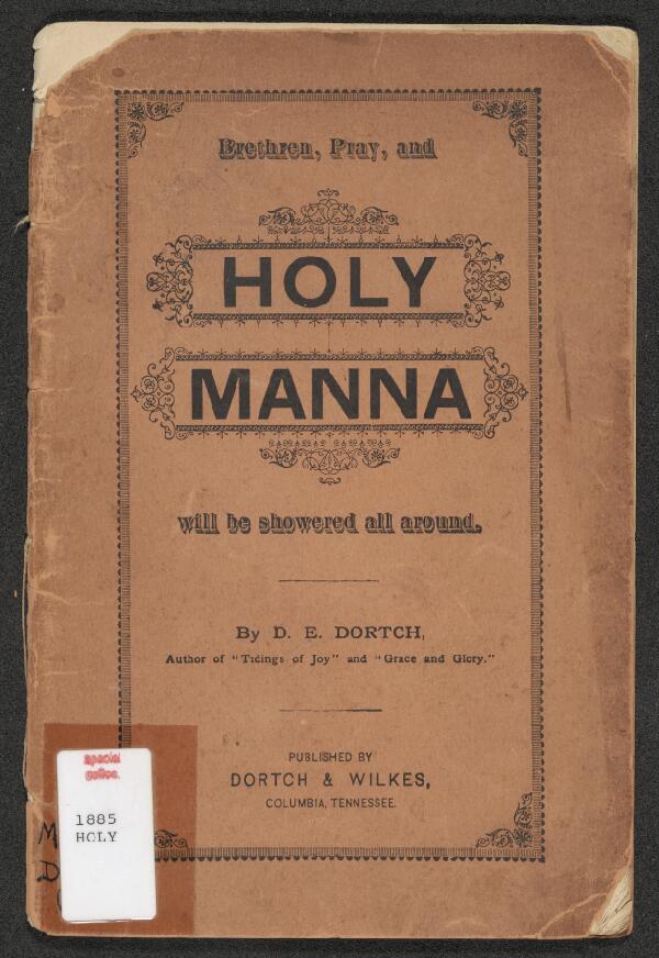 First page of Holy Manna