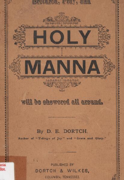 First page of Holy Manna