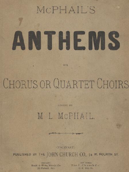 First page of McPhail's Anthems