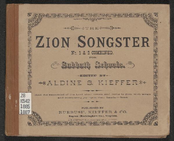 First page of The Zion Songster No. 1