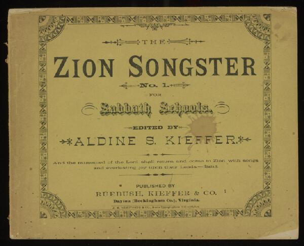 First page of The Zion Songster No. 1