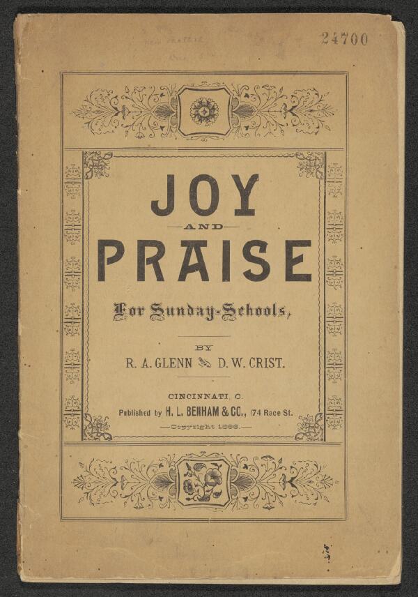 First page of Joy and Praise for Sunday-Schools