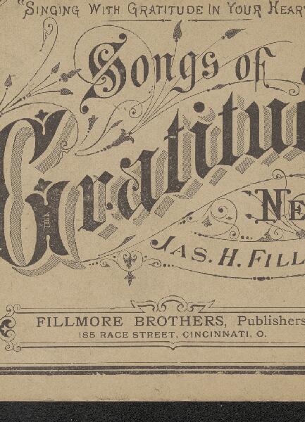 First page of Songs of Gratitude