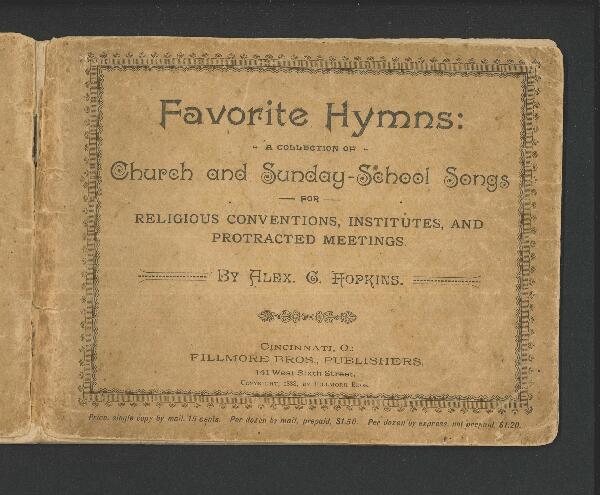 First page of Favorite Hymns