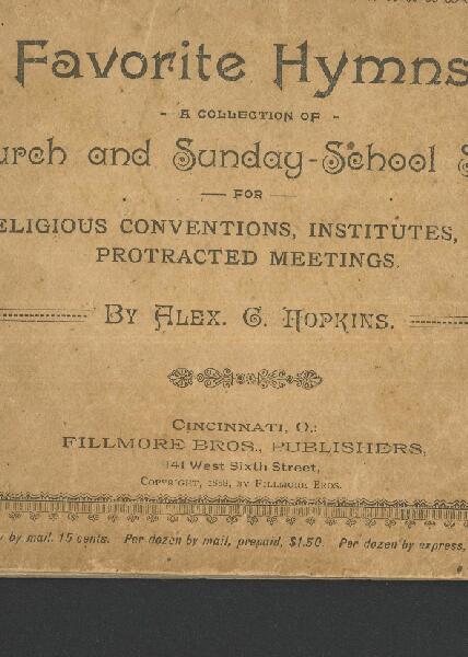First page of Favorite Hymns