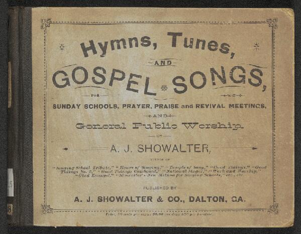 First page of Hymns, Tunes and Gospel Songs