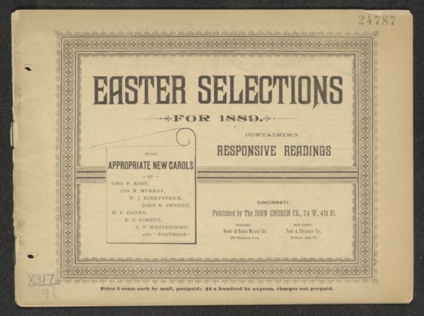 Easter Selections for 1889