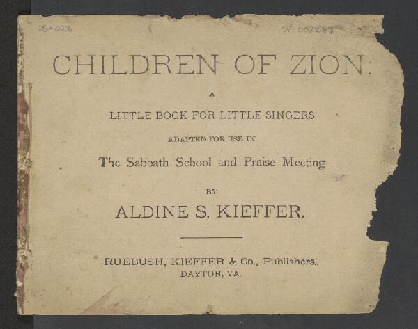 First page of Children of Zion
