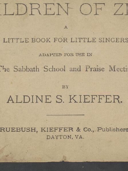 First page of Children of Zion