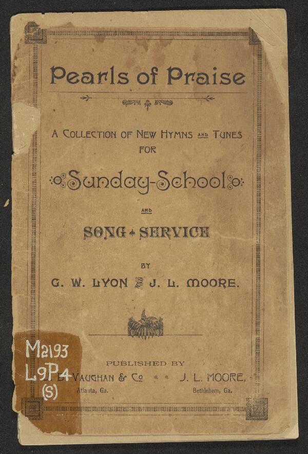 First page of Pearls of Praise