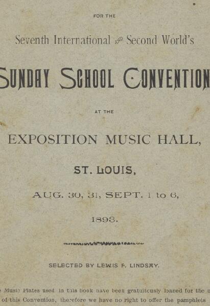 First page of Music for the Seventh International and Second World's Sunday School Conventions