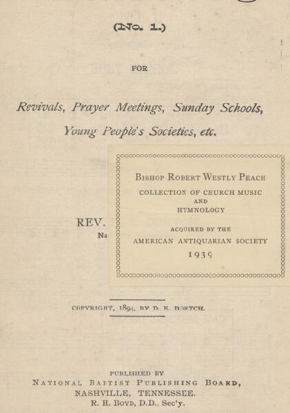 First page of Choice Songs (No. 1)