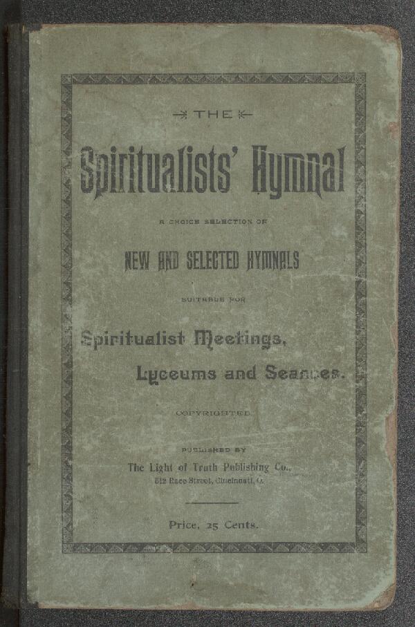 First page of The Spiritualists' Hymnal