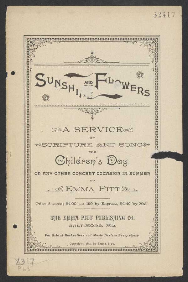 First page of Sunshine and Flowers