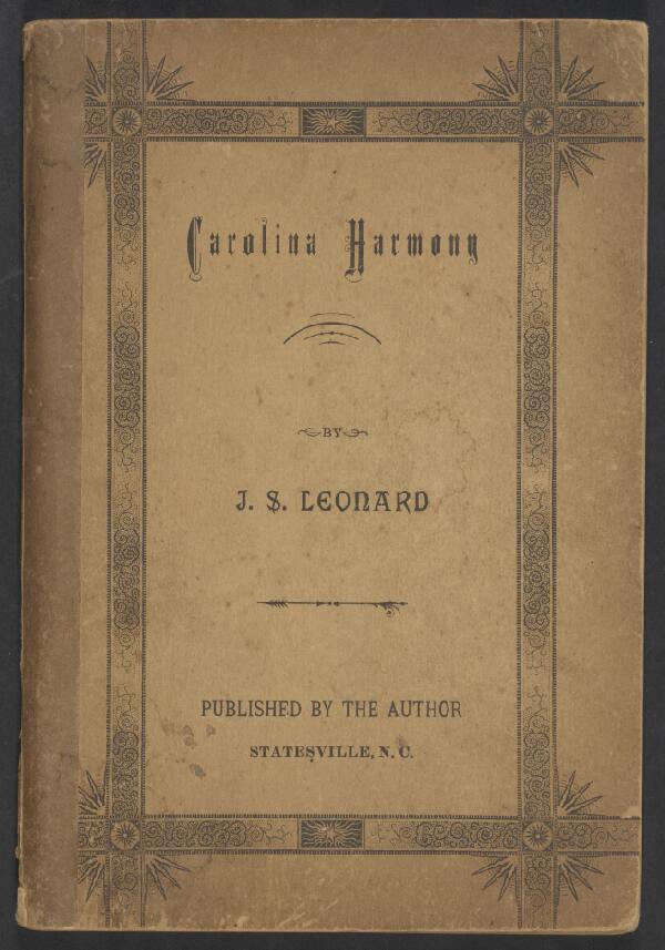 First page of Carolina Harmony