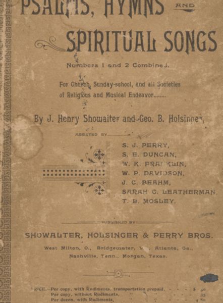 Psalms,  Hymns, and Spiritual Songs
