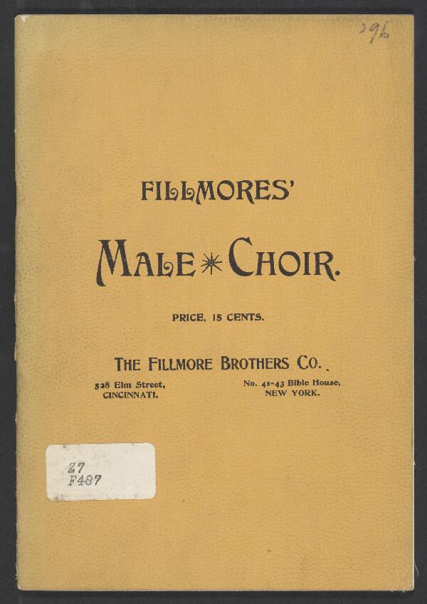 First page of Fillmore's Male Choir
