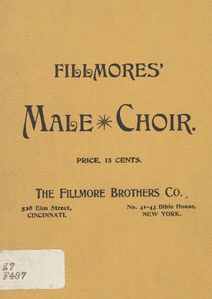 First page of Fillmore's Male Choir