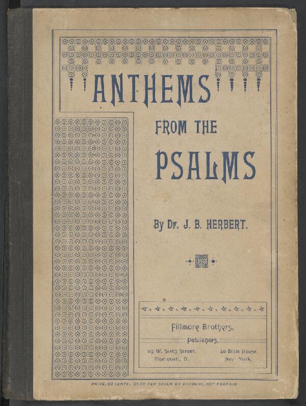 First page of Anthems from the Psalms