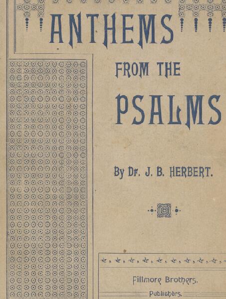 First page of Anthems from the Psalms