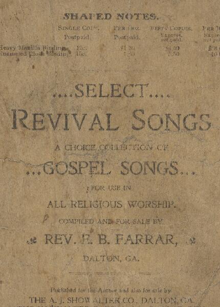 First page of Select revival songs