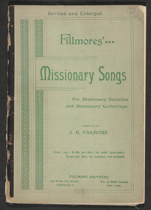 First page of FIllmore's Songs