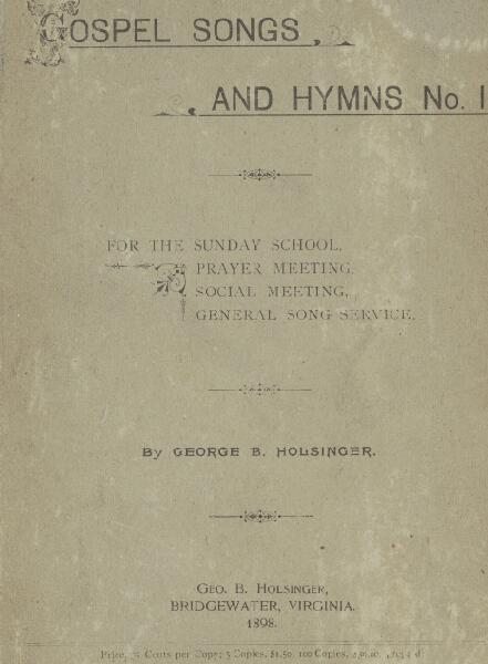 First page of Gospel Songs and Hymns No. I